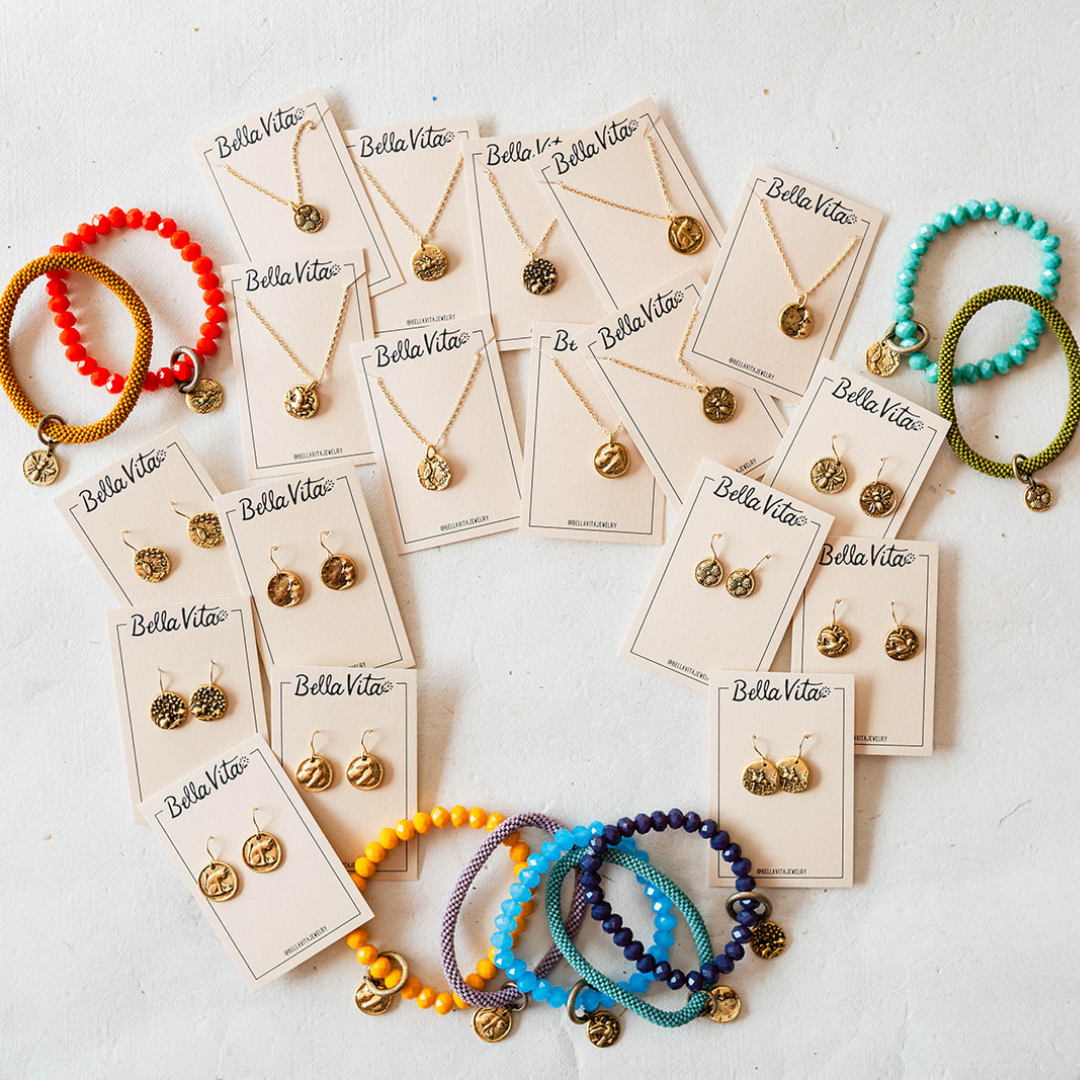 Bella Vita Jewelry - Wholesale Pendant/Charm Necklace - Bitty Button Charm Necklace | Jumping Horse Necklace3