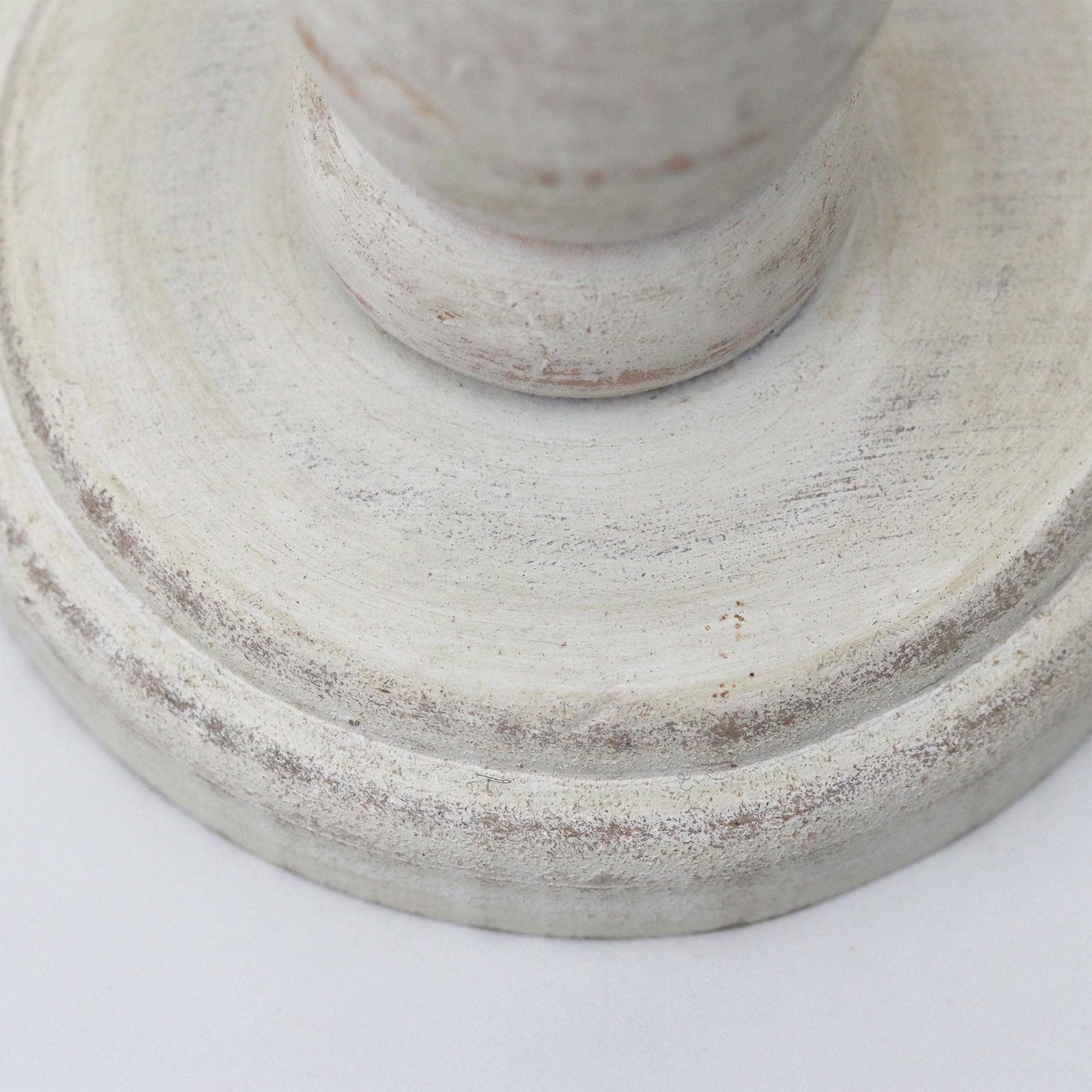 Paris Loft Inc - Wholesale Candle Holder - Hand Carved Wooden Pillar Candle Holder 8-7/8''H3