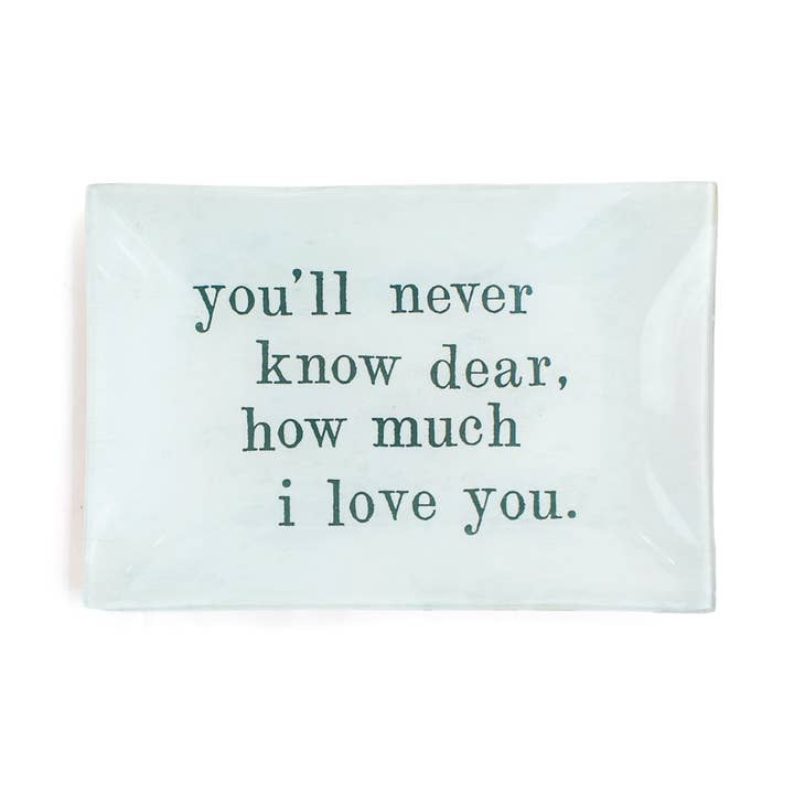 Sugarboo & Co – wholesale Decorative plate/dish/bowl – Never Know Dear Large Rectangle Decoupage Plate0