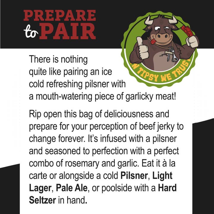 Boozy Jerky - Wholesale Jerky - Rosemary Garlicky Pilsner Beef Jerky5