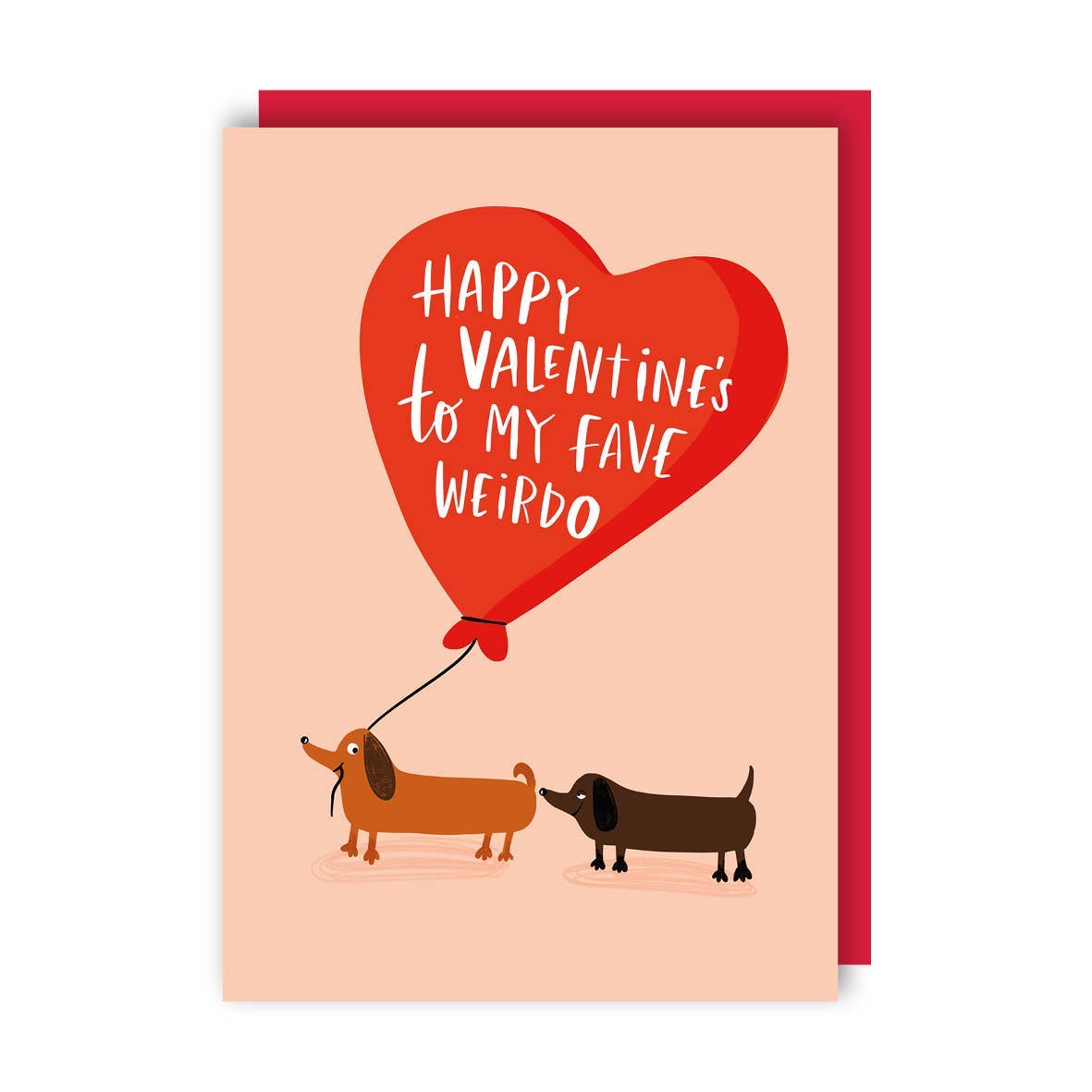 Lucy Maggie Designs - Wholesale Valentine's Day Card - Fave Weirdo Sausage Dog Valentines Card0