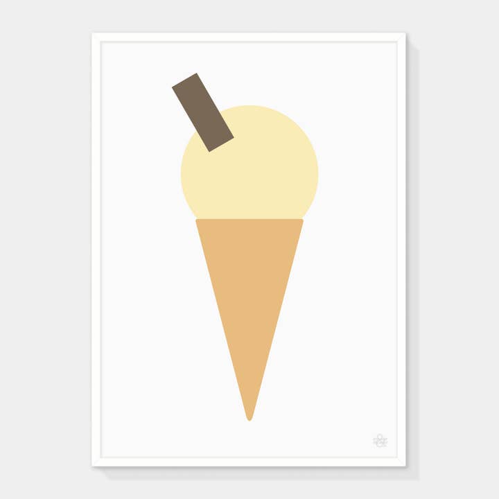 Ice Cream Cone (Single) Art Print por atacado de Showler and Showler