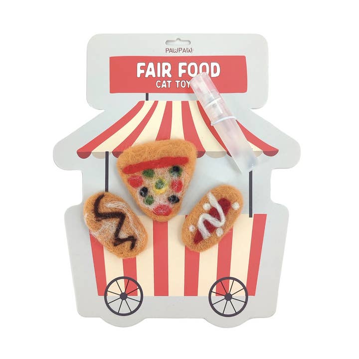 PPJ Food Shape Kickers – Felt Cat Toys for Play & Kicking Fun for wholesale by Paw Paw by Jeanne