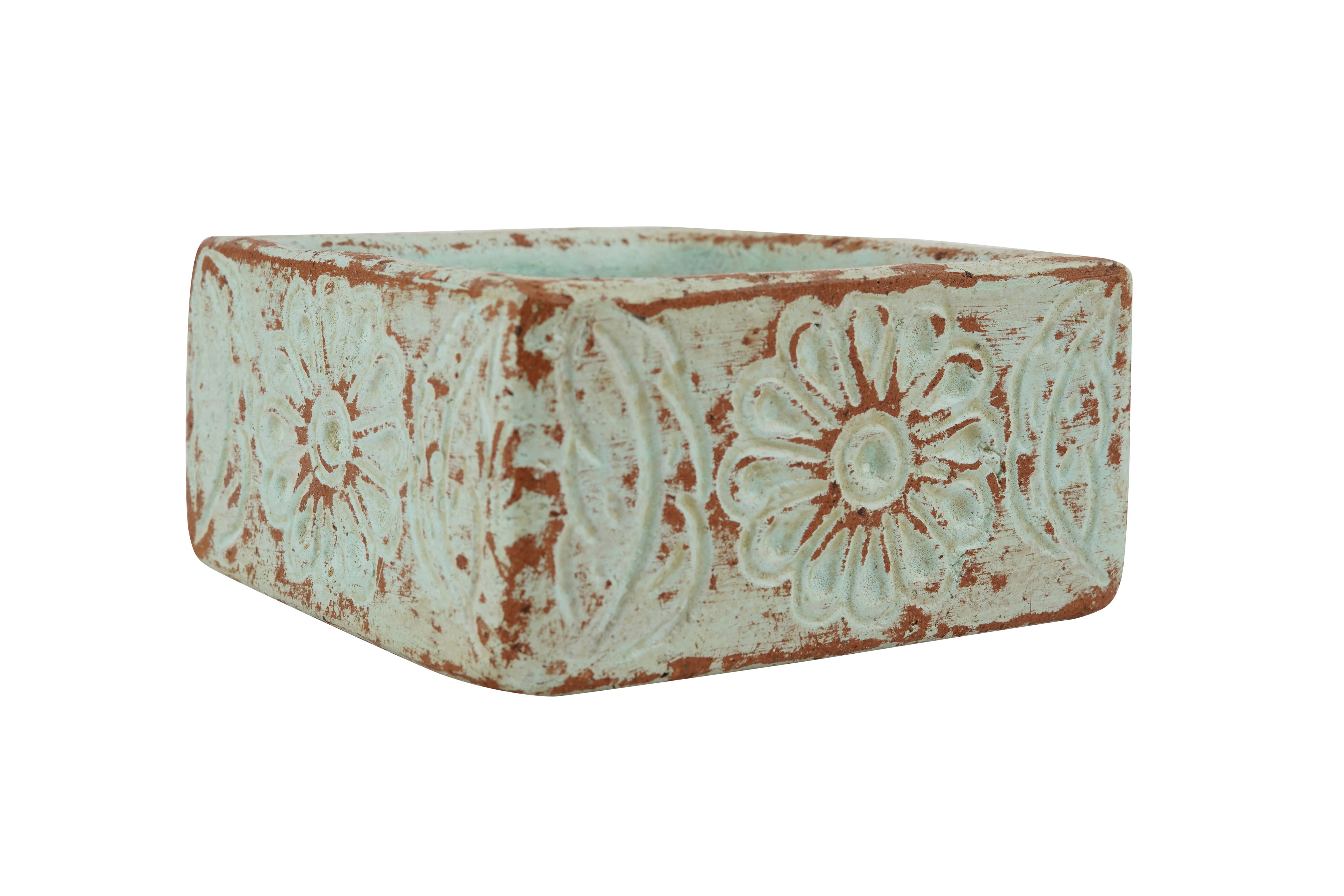 My Amigos Imports - Wholesale Candle Holder - Bohemian™ Flower Candle-Clay Vessel-4 Color Choices15