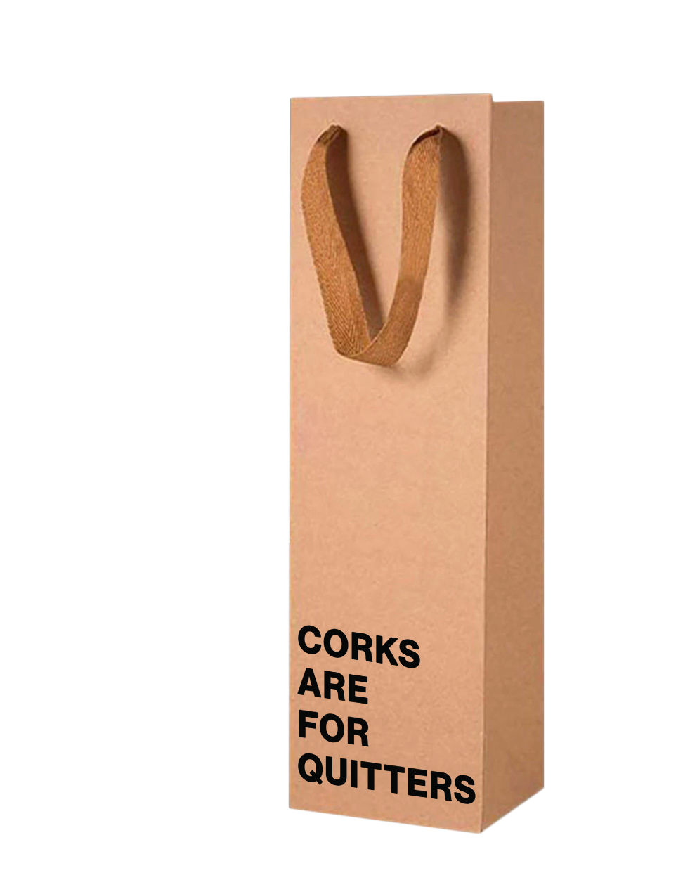 MilkToast Brands - Vendita all'ingrosso Busta regalo per vino - Sacchetto regalo per vino «Corks are for quitters»2
