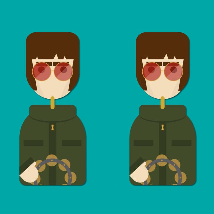 Little Icons Liam Gallagher inspired - wooden dangle earrings for wholesale by Hey There Munchquin