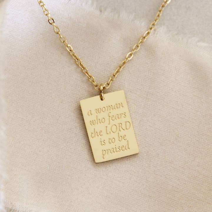 LoveStory Collection - Wholesale Pendant/Charm Necklace - Proverbs 31 Necklace, A Woman Who Fears the Lord
