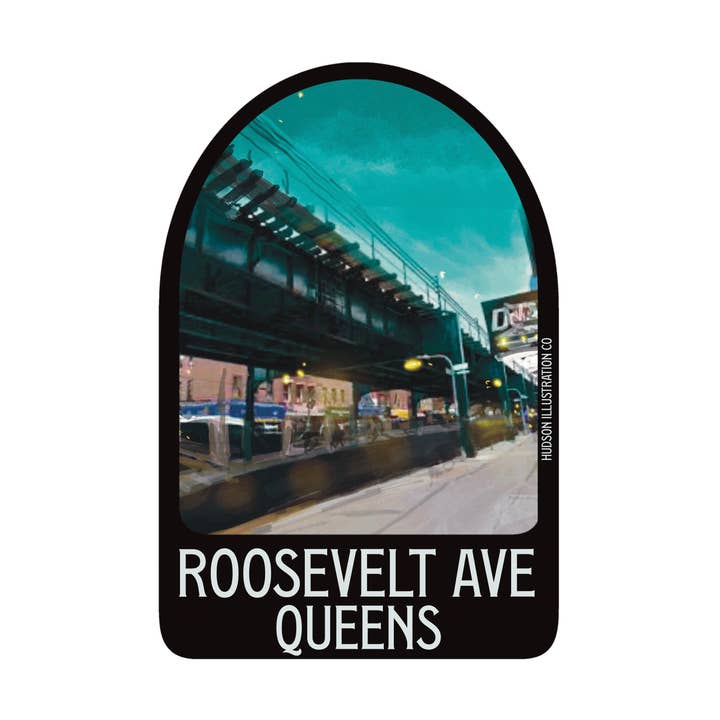 Roosevelt Ave Queens New York City Sticker/Magnet/Print/Postcard for wholesale by About Town Co