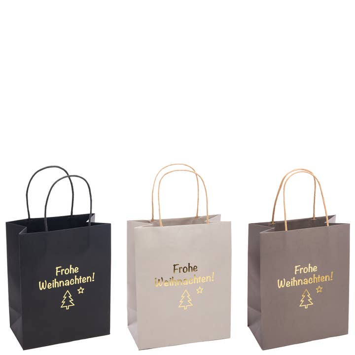 Sac en papier Noël, 3 couleurs, L14cm, H13,5cm, Hel pour la vente par Vosteen