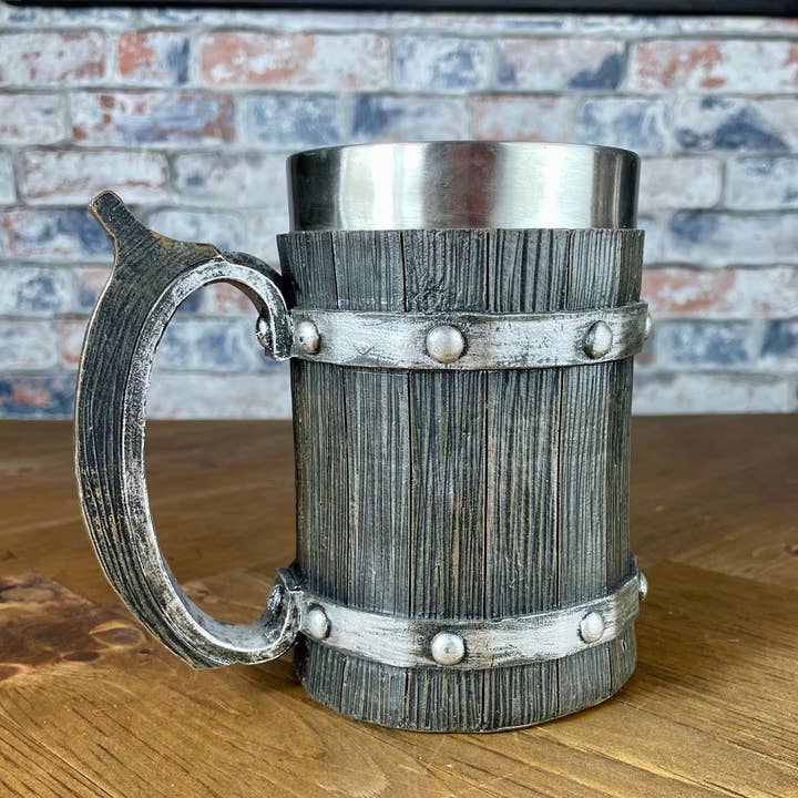 Fandomonium - Venta al por mayor Jarras de cerveza - Jarra de resina de estilo vikingo medieval