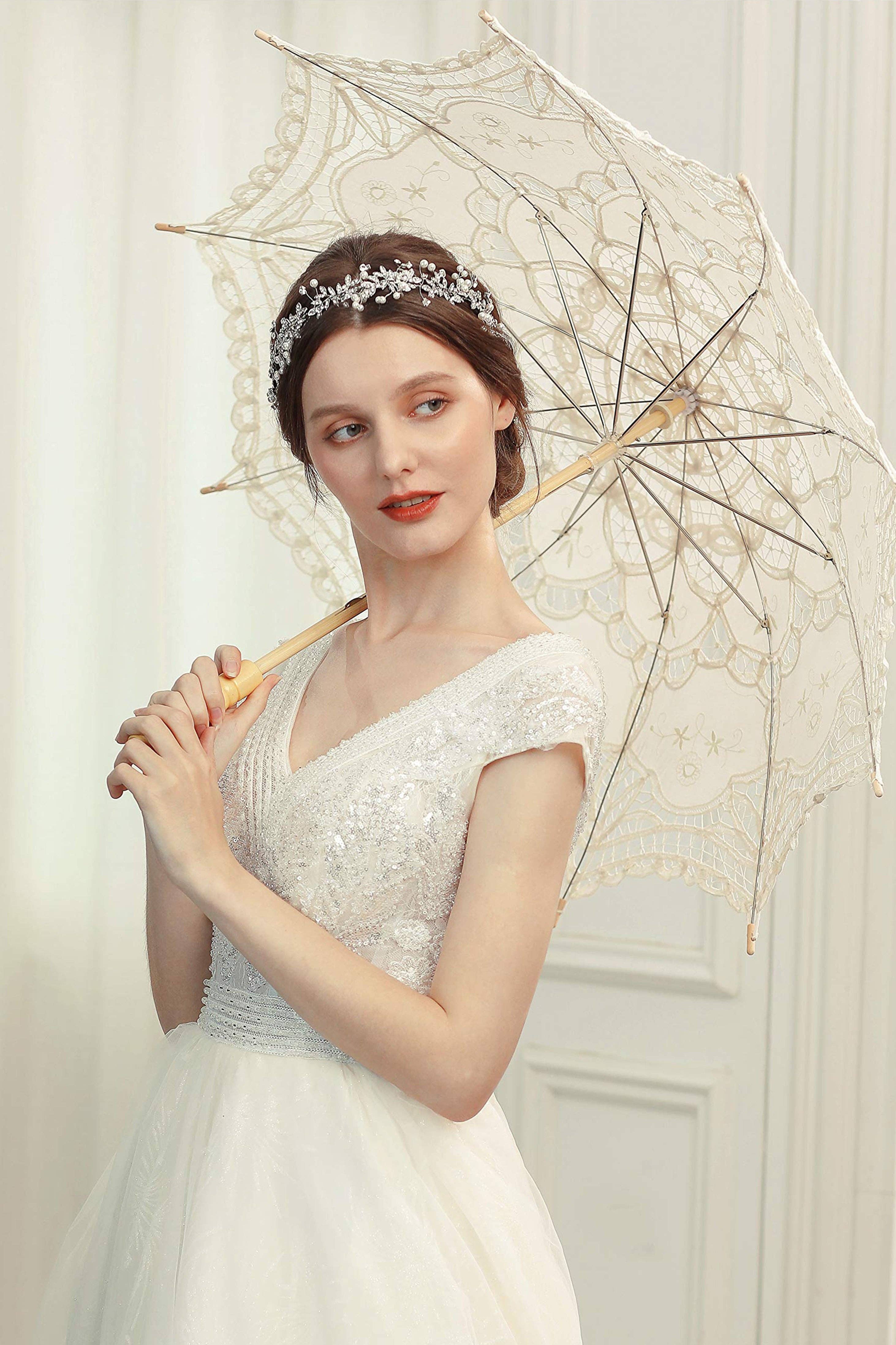 BABEYOND – wholesale Umbrella – Women's – 1920s Vintage Lace Umbrella Parasol1