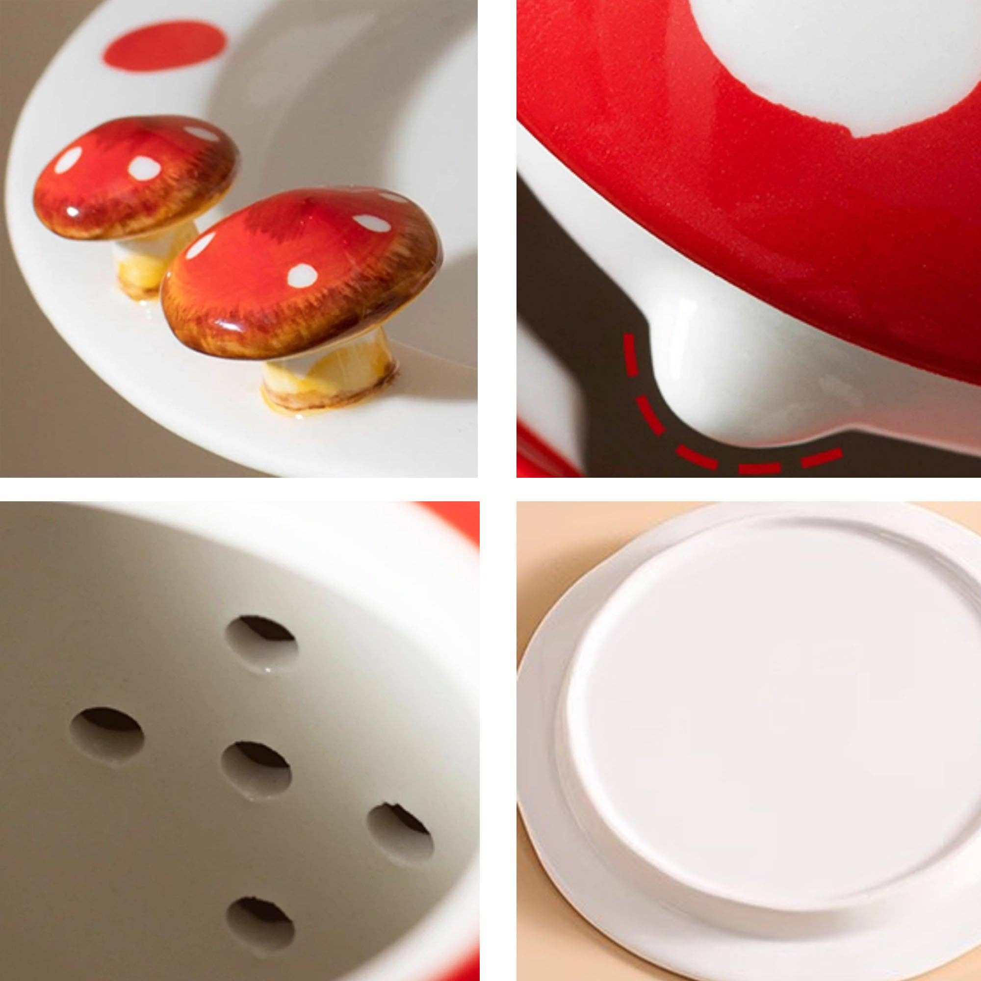 MinoCraft - Vendita all'ingrosso Teiere - Teiera in ceramica con motivo a fungo fatato10