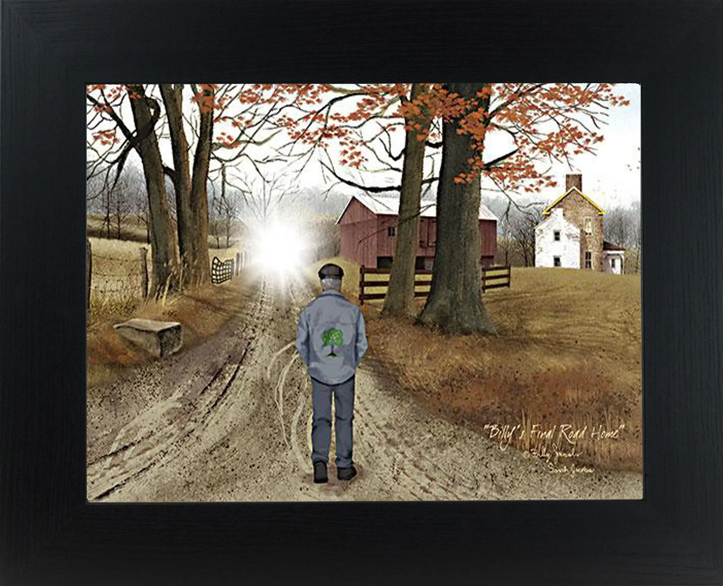 Summer Snow Art - Wholesale Sign - Billy's Final Road Home Billy Jacobs Art Framed Sign0