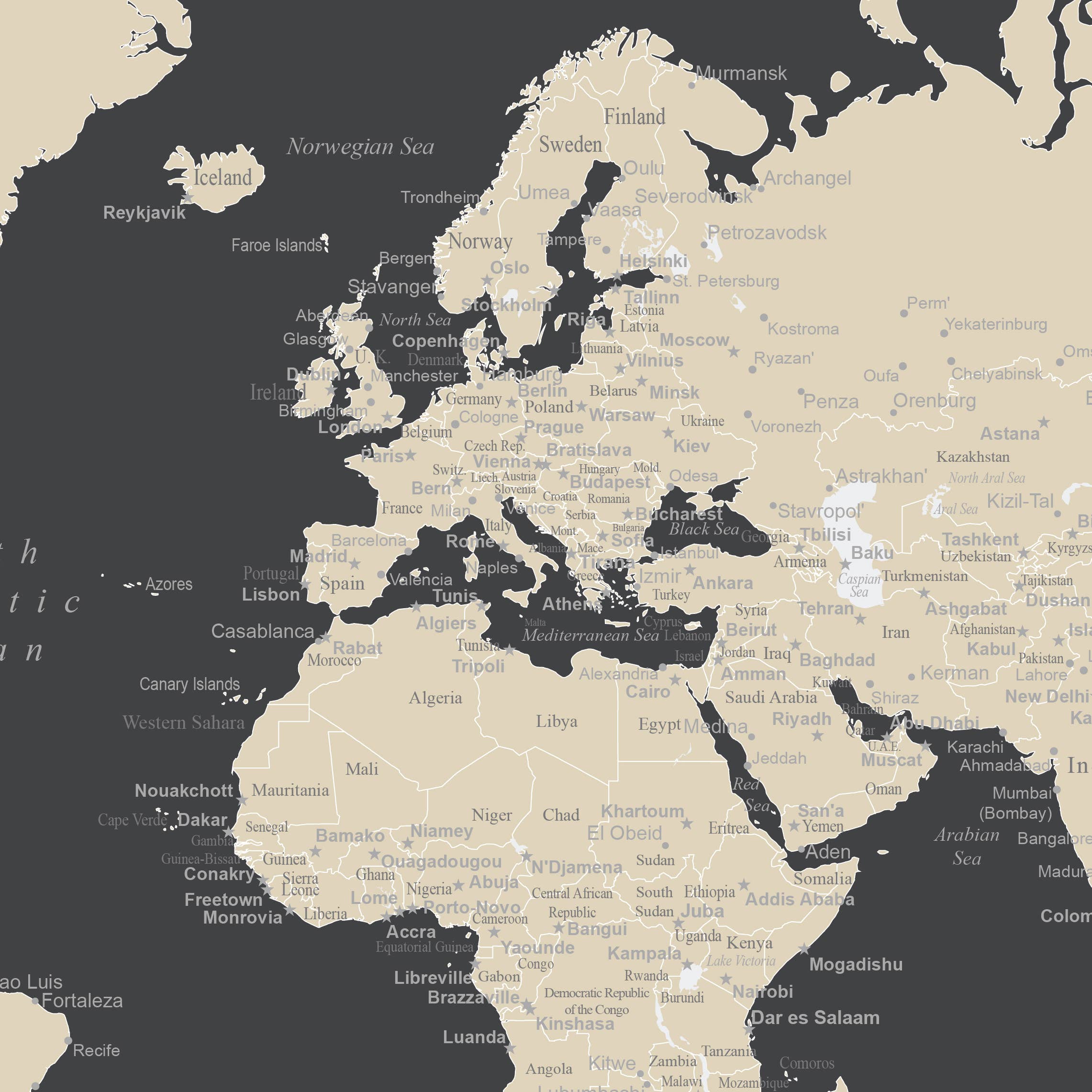 An Adventure Awaits, LLC - Wholesale Map - 11x14 Framed World Push Pin Map - Charcoal Grey4