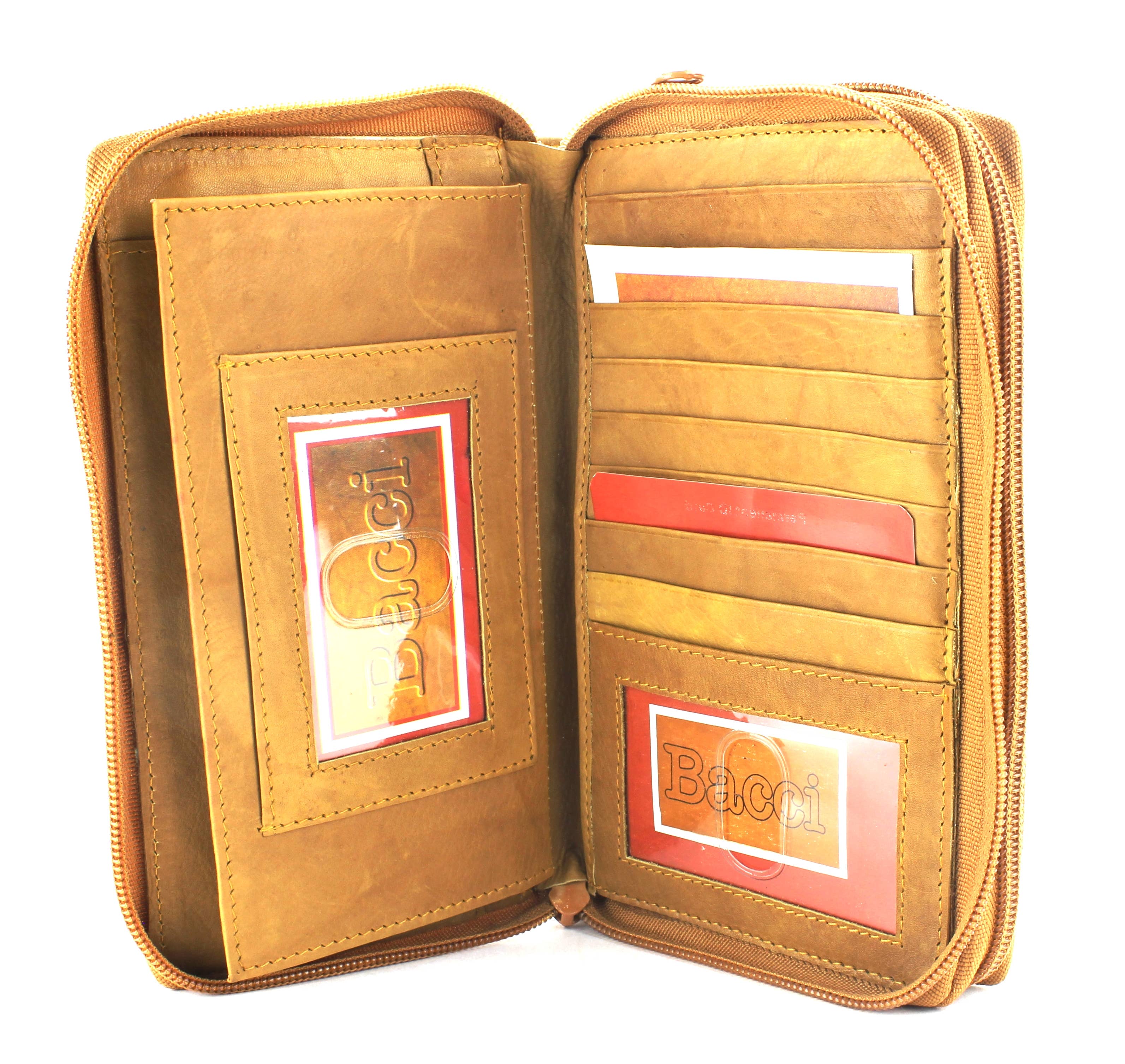 Leather Impressions Inc - Wholesale Wallet - Women's - Double Zipper Women's Clutch 1558510