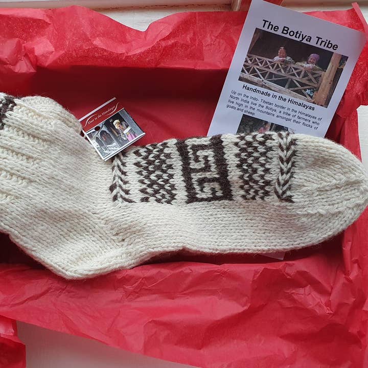 Meias de lã tricotadas à mão do Himalaia - Mulheres por atacado de Door to the Himalayas