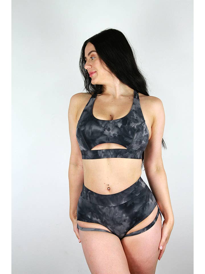 Rarr Designs - Wholesale Underwear - Women's - MARBLE GARTER High Waisted Brazil Scrunchie Bum Shorts3