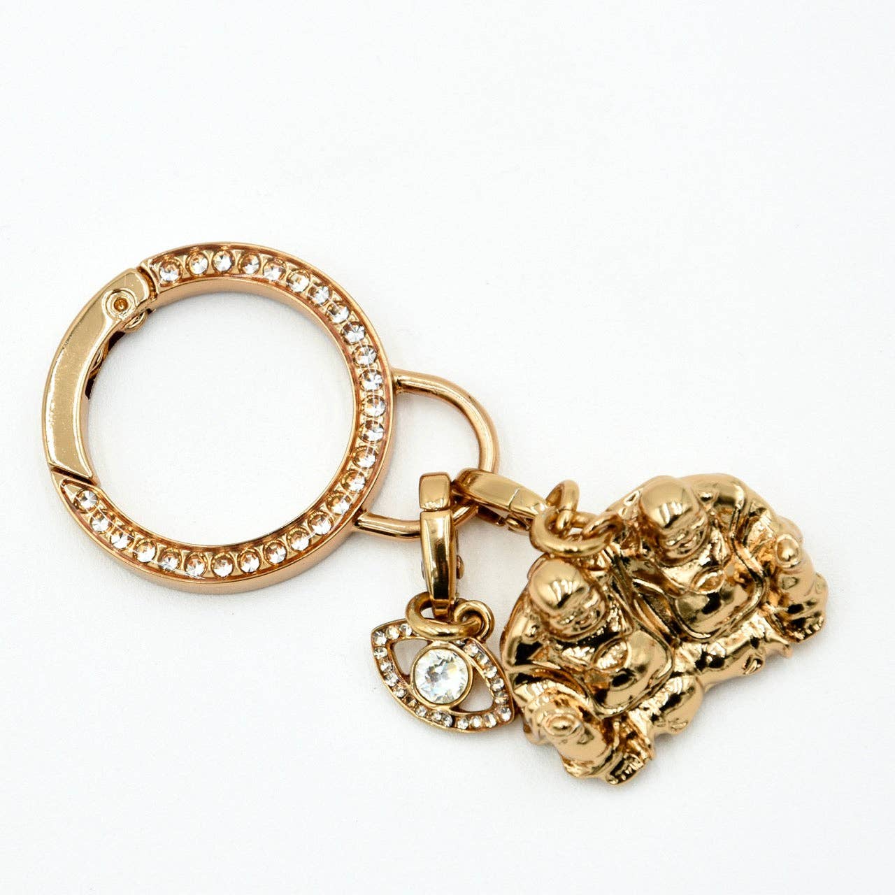 Luck & Zodiac - Wholesale Keychain – Women's - Circle Enhancer with 2 Charms1