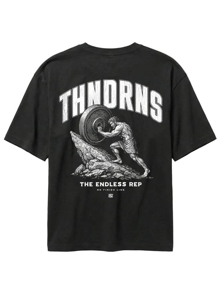 Sisyphus Relaxed T‑shirt - Svart för wholesale av Thundernoise