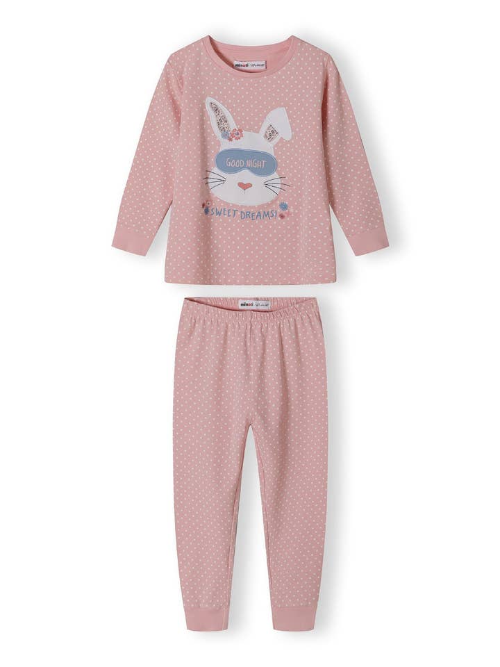 ljusblå Flickor 2-pack långärmade pyjamas med ribbade muddar ljusblå 9m-8y för wholesale på Faire4