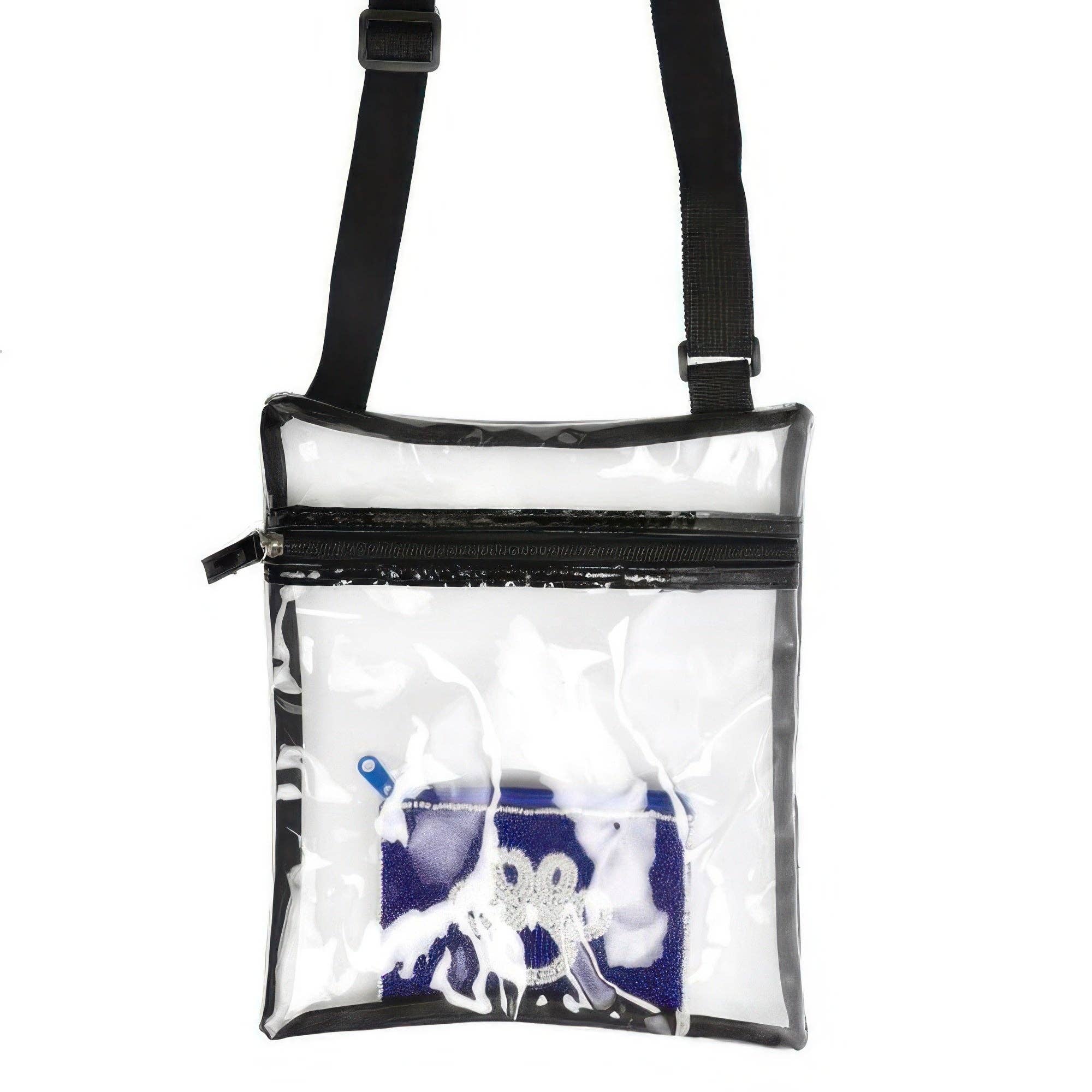 CC Wholesale Clothing - Wholesale Crossbody Bag - Women's - Transparent Stadium Approved Messenger Bag1