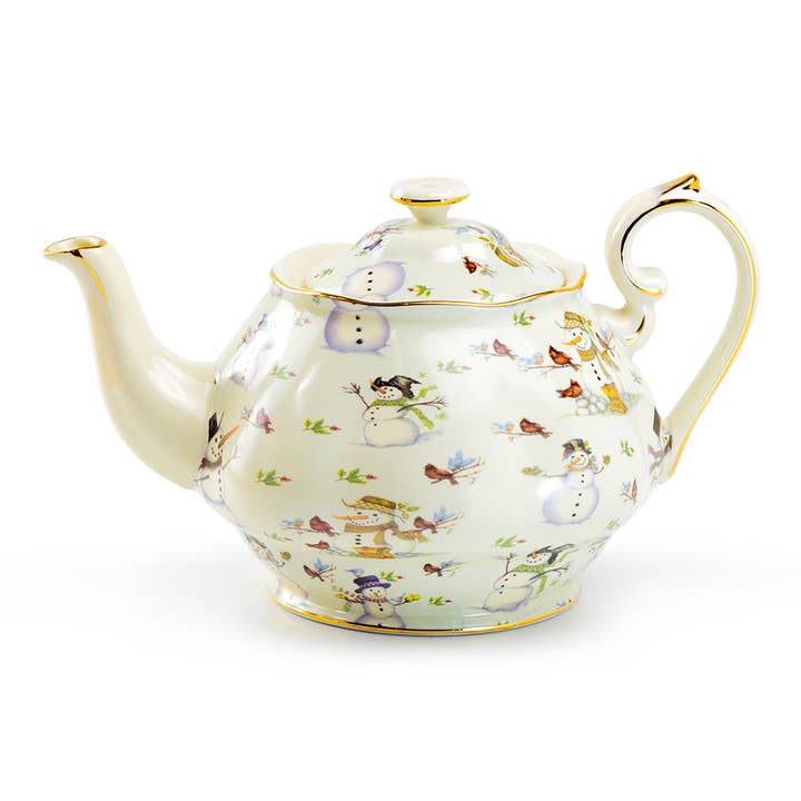 Grace Teaware - Wholesale Tea Pot - Holiday Snowmen 36oz Fine Porcelain Teapot2