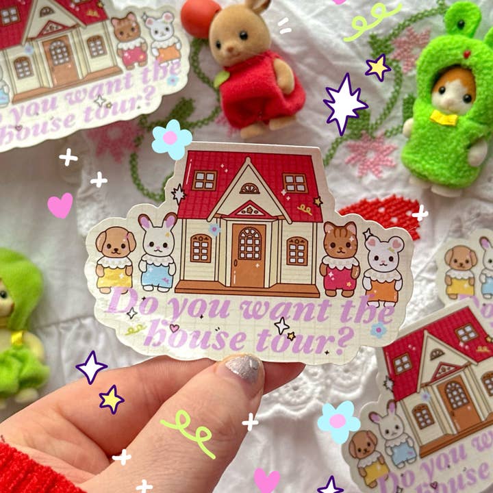 House Tour Sticker for wholesale by Sun Puff Studios
