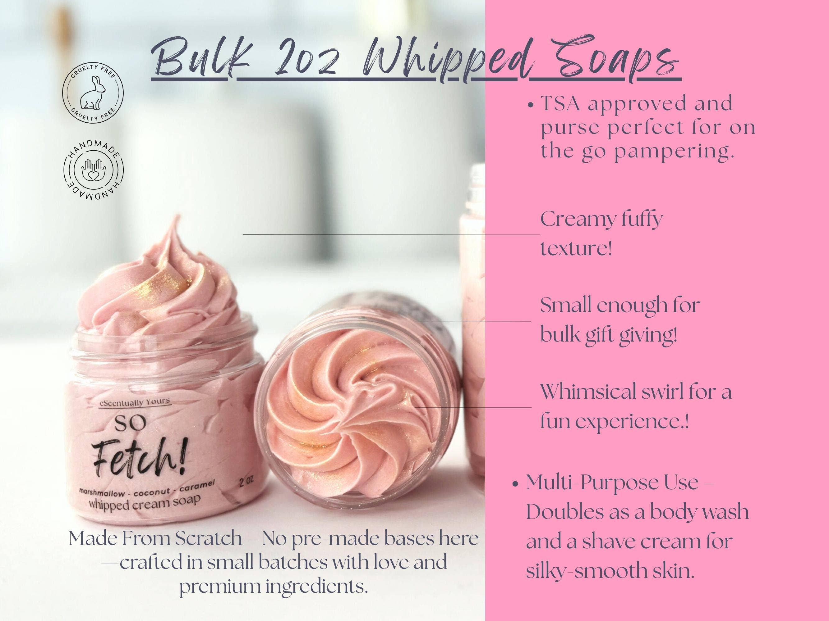 eScentually Yours - Wholesale Whipped Soap - Whipped Soap 2 oz Travel Size - Custom Labeling Available4