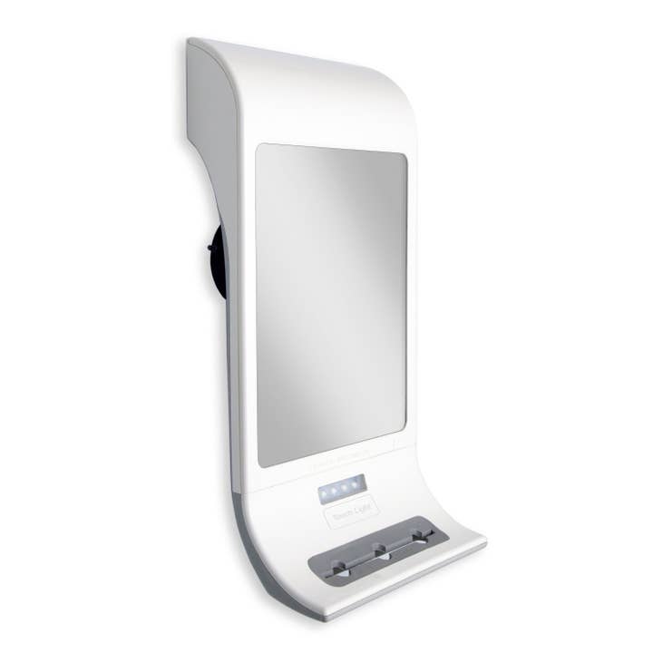 Fogless Lighted Shower Mirror with Suction Cup Mounting & Sq for wholesale by Zadro, Inc.