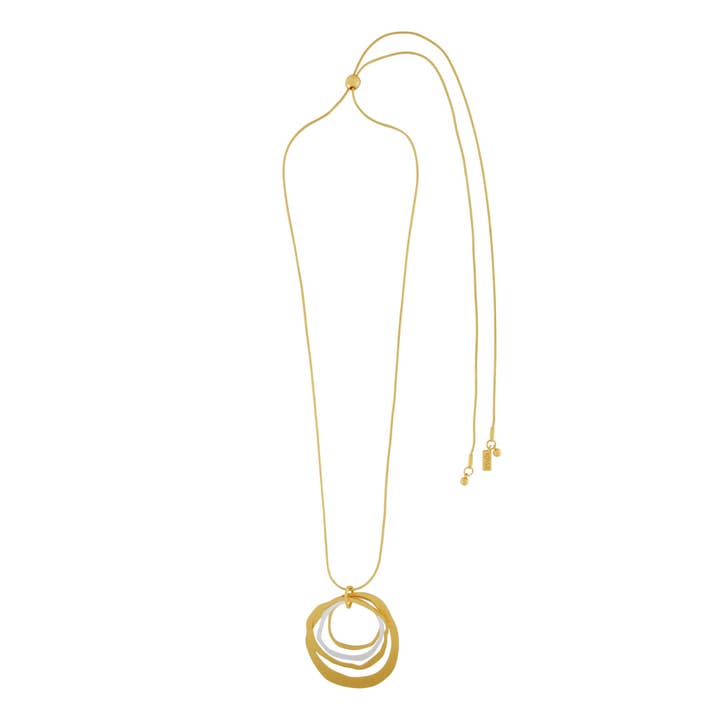 Collana regolabile a 2 toni Elysian IN:STORE placcata in oro per la vendita all'ingrosso da parte di Dansk Copenhagen