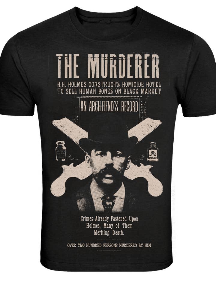 Mens H.H. Holmes Murderer Tee for wholesale by Se7en Deadly