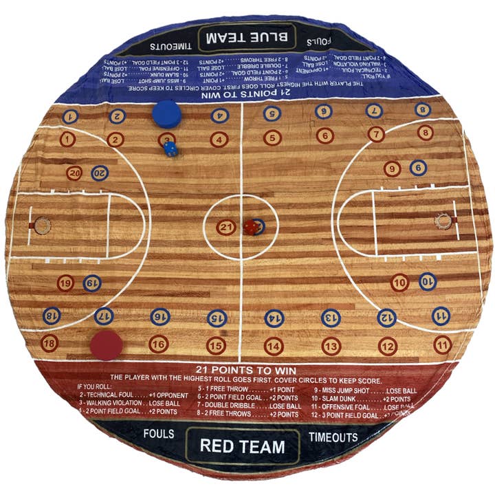 Basketball Round Game Blanket 68" for wholesale by The Fun Home Novelty Company