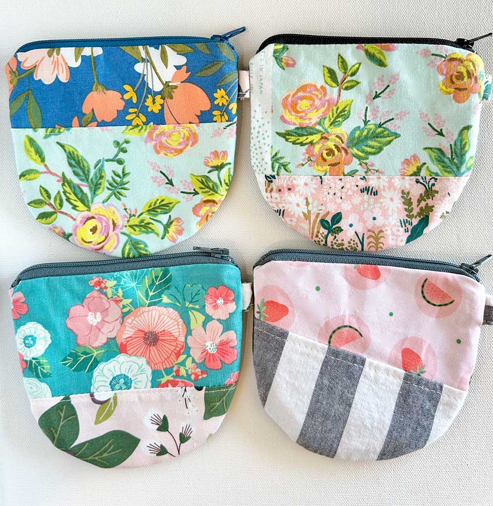 edeenut - Wholesale Coin Purse - Women's - Eco fabric scrap Mix. ROUND ZIPPER BAG Coin Purse Wallet5