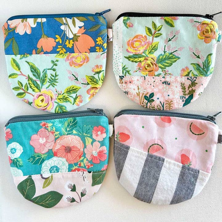 edeenut - Wholesale Coin Purse - Women's - Eco fabric scrap Mix. ROUND ZIPPER BAG Coin Purse Wallet5