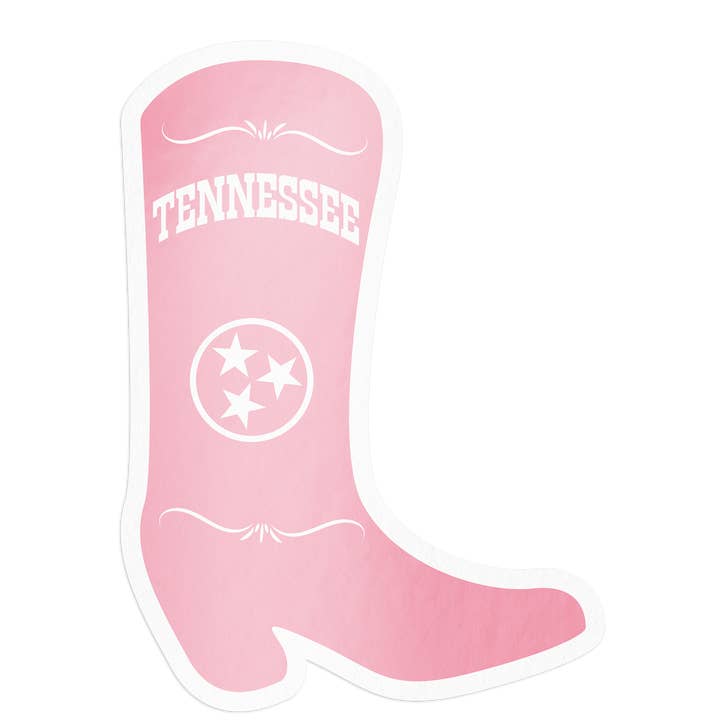 Pink Tennessee Boot Sticker for wholesale by Barrel Down South