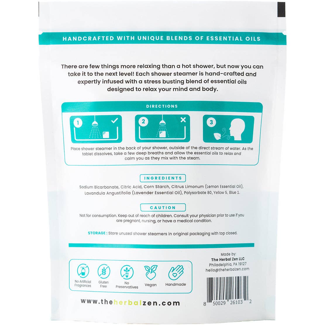 The Herbal Zen - Wholesale Shower Steamer/Bomb - Stress Fighter Shower Steamers – Calming Self-Care Essential6