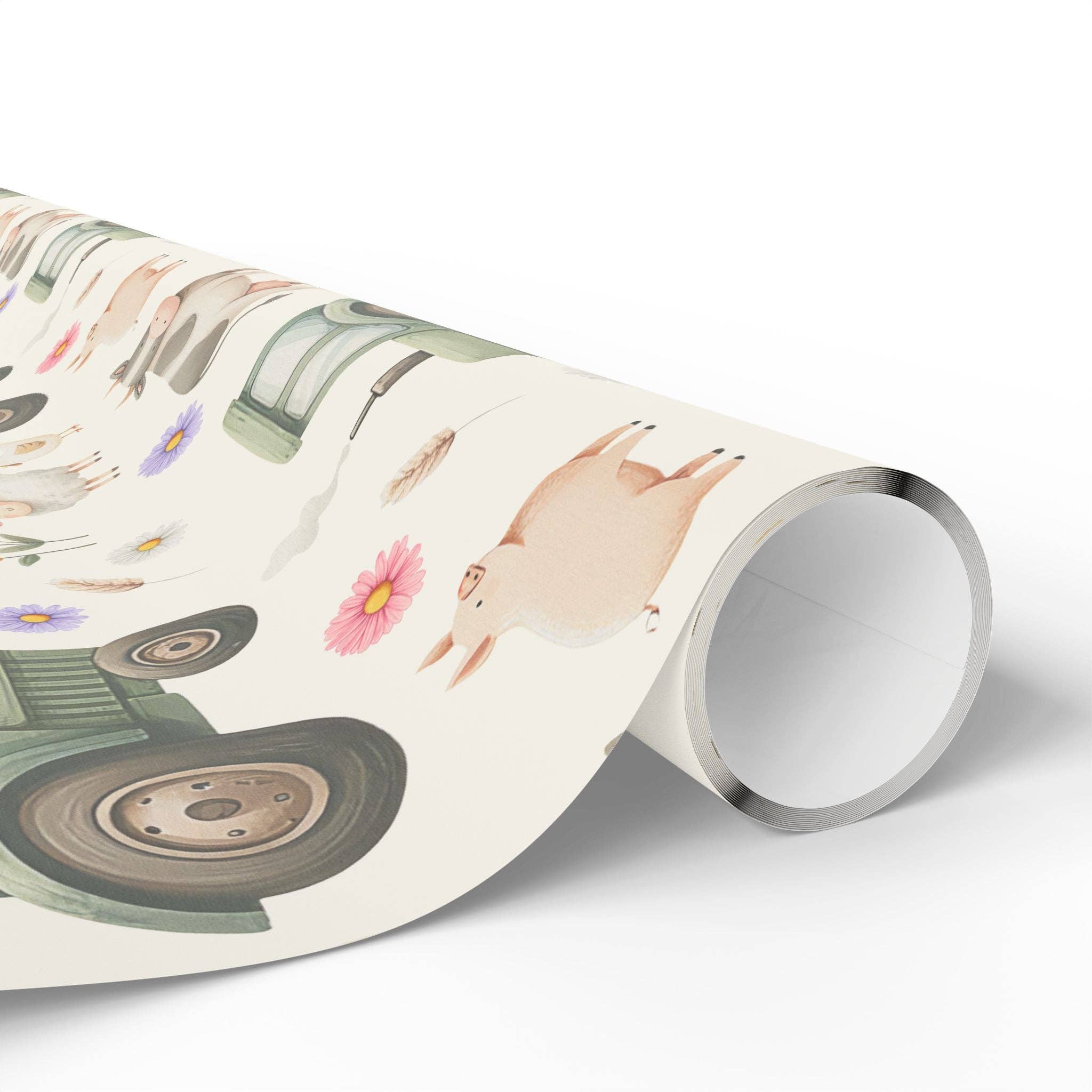 Lokipawz - Wholesale Flat Wrap - Cute Barnyard Gift Wrap2