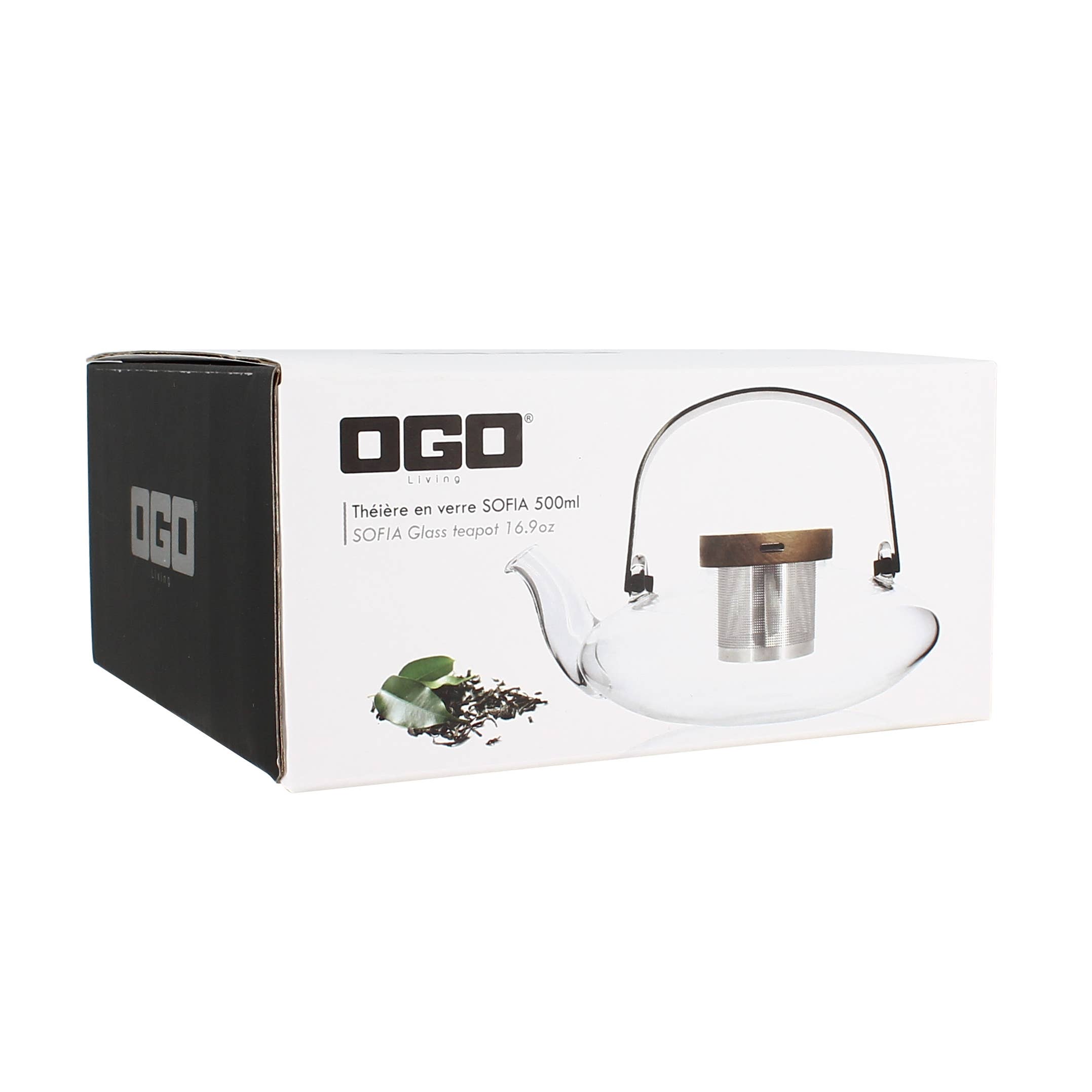 Ogo living - Wholesale Tea Pot - Sophia borosilicate glass teapot with acacia lid 500ml6
