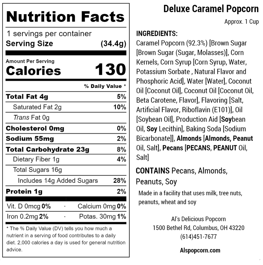 Al's Delicious Popcorn - Vente Pop-corn - Maïs soufflé au caramel de luxe - 8,5 oz2