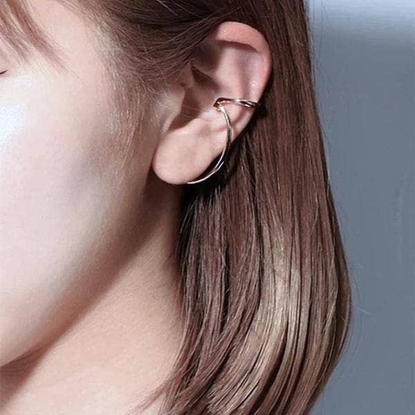 LanLivia - Wholesale Cuff/Wrap Earrings - Unique Silver line ear cuff - One piece3