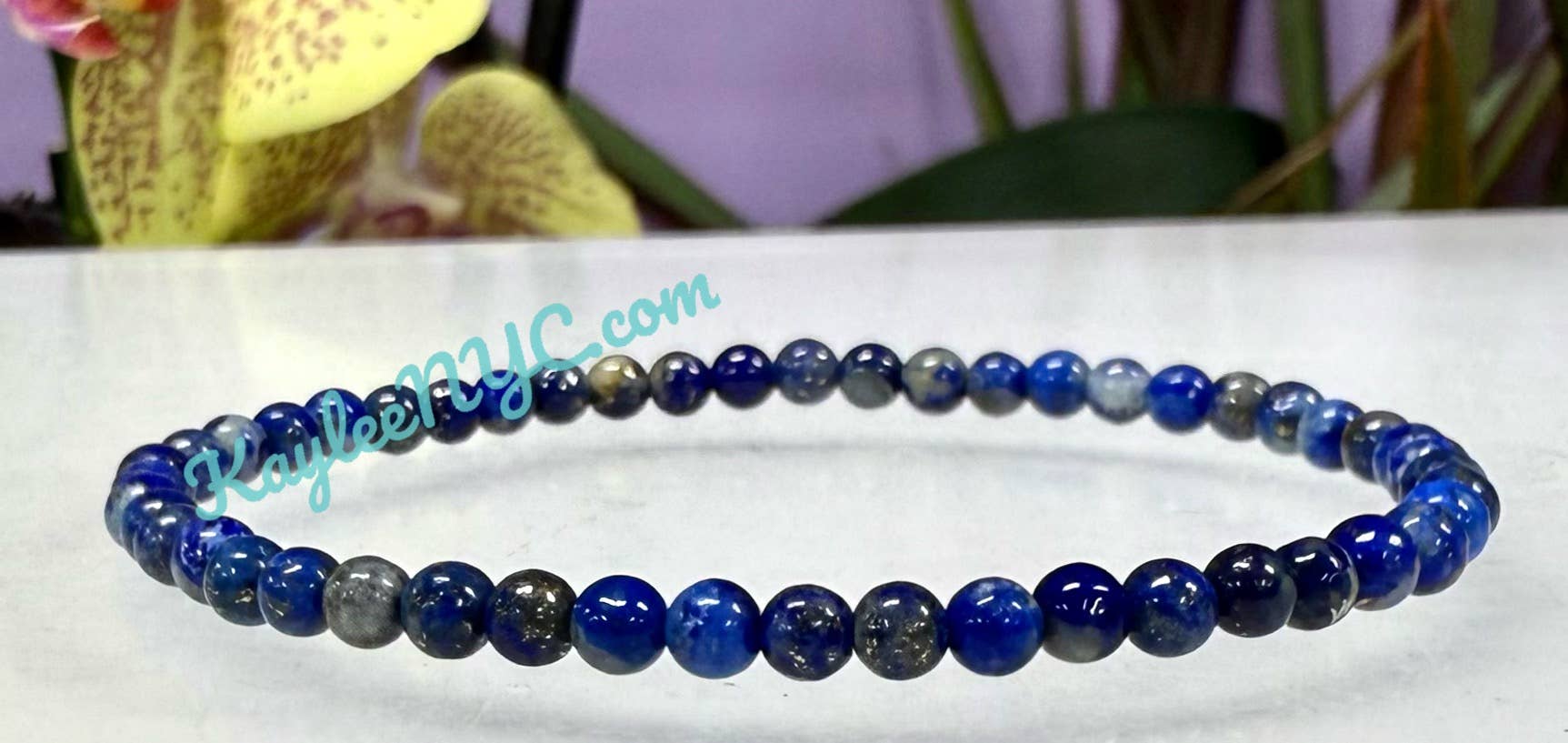 KayleeNYC - Wholesale Beaded Bracelet - Natural Lapis Lazuli 4mm 7.5” Crystal Healing Energy5