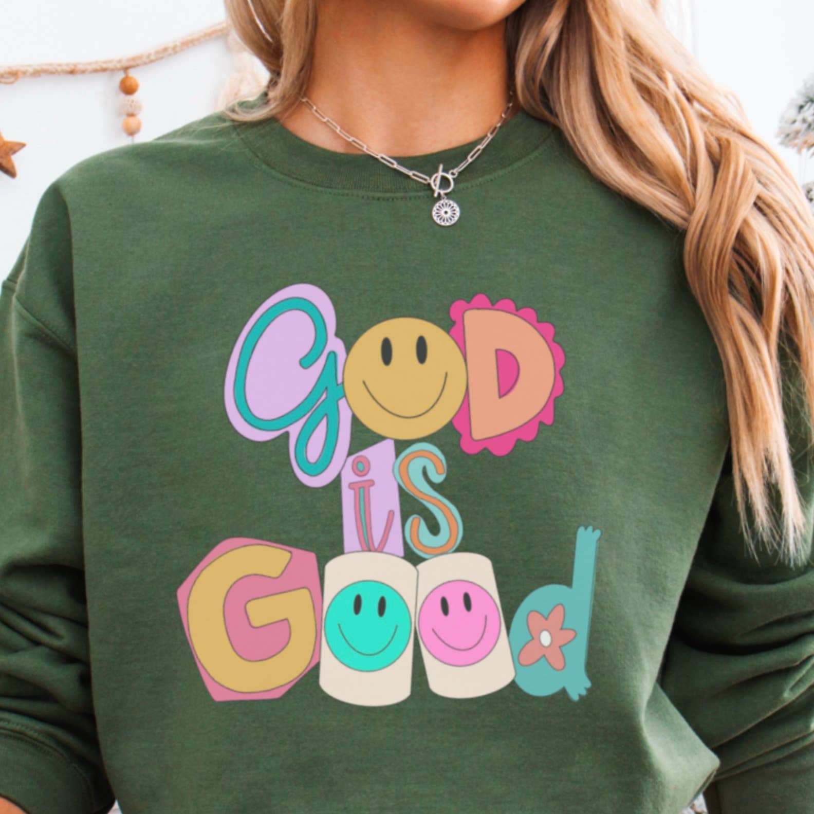 Shoppe SHC - Wholesale Graphic Sweatshirt - Women's - Christian Apparel | God Is Good Graphic Sweatshirt14