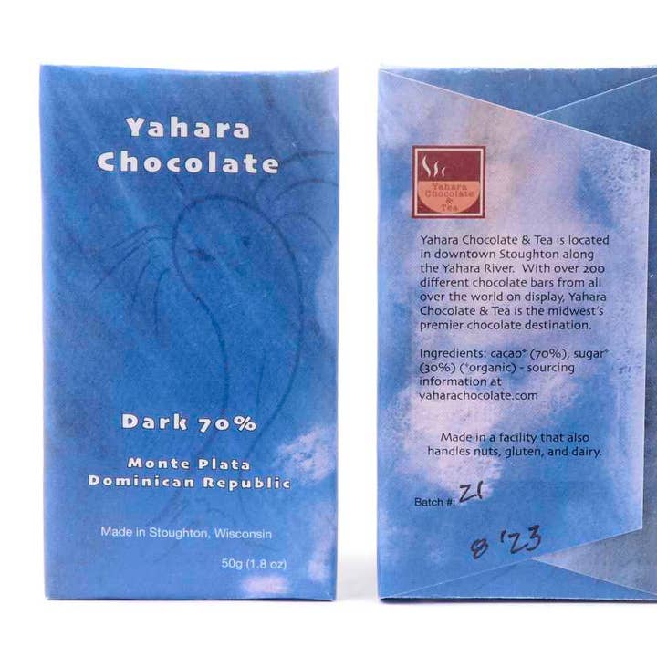 Yahara Dark Chocolate 70% for wholesale by Yahara Chocolate