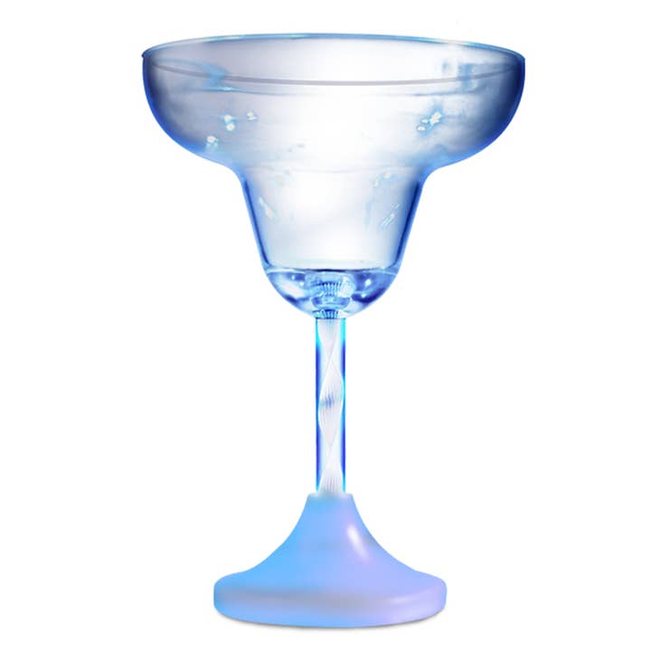 Blinkee.com, LLC - Vente Verres à cocktail/alcool - Verre à boire LED Margarita à longue tige en spirale1