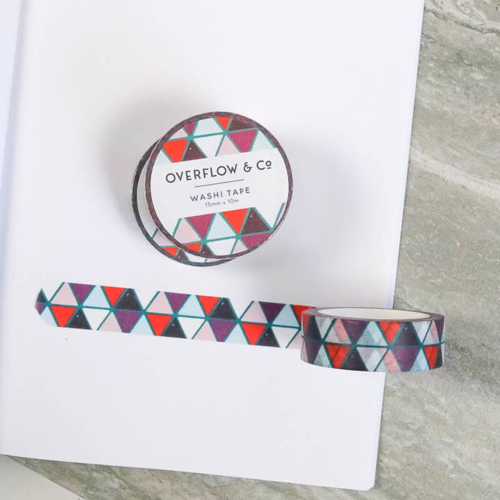 Triangle Geometric Pattern Washi Tape Purple for wholesale by Overflow & Co.