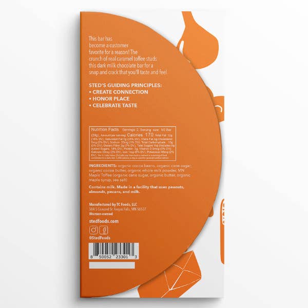 Sted Foods - Wholesale Chocolate Bar - Caramel Crack Dark Milk Chocolate Bar1