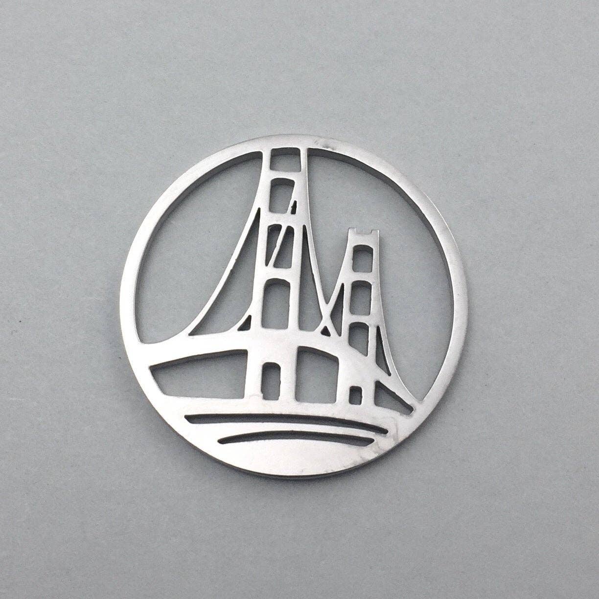 Be Inspired UP - Wholesale Medaillonkettingen - Mackinac Bridge glazen medaillon4