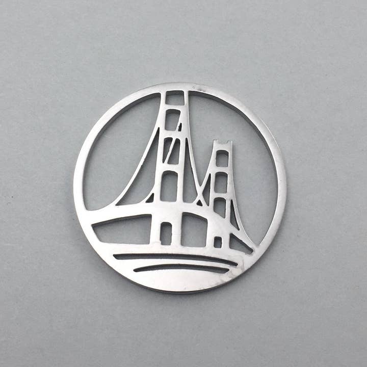 Be Inspired UP - Wholesale Medaillonkettingen - Mackinac Bridge glazen medaillon4