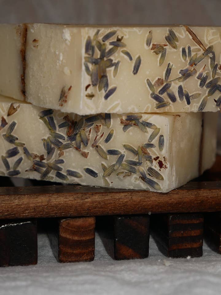 Lemon Lavender Natural Handmade Cold Process Soap for wholesale by Grandma Jean's Pennsylvania Kitchen