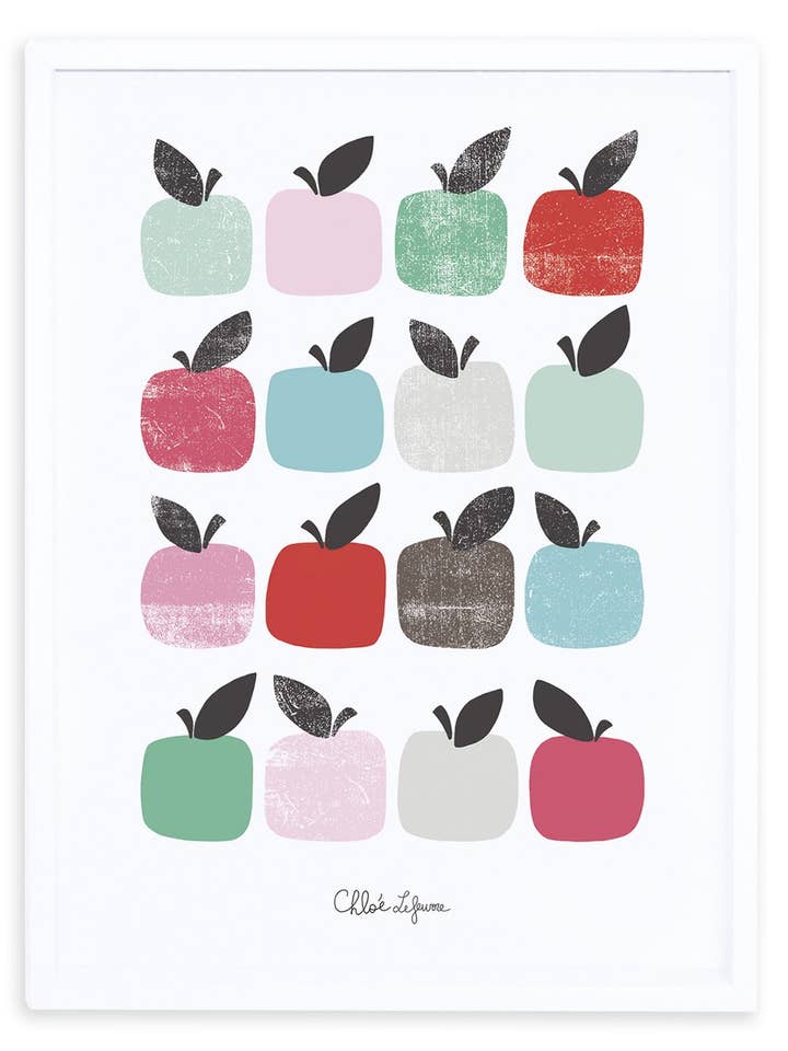 MOKA & POM - Affiche met pommes (P0121C) voor wholesale door LILIPINSO